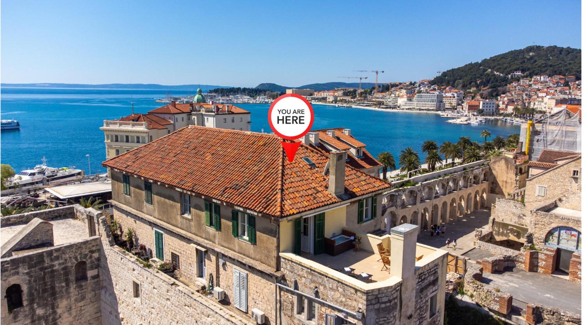 Terazza Grande In Diocletian Tower Apartment Split Ngoại thất bức ảnh