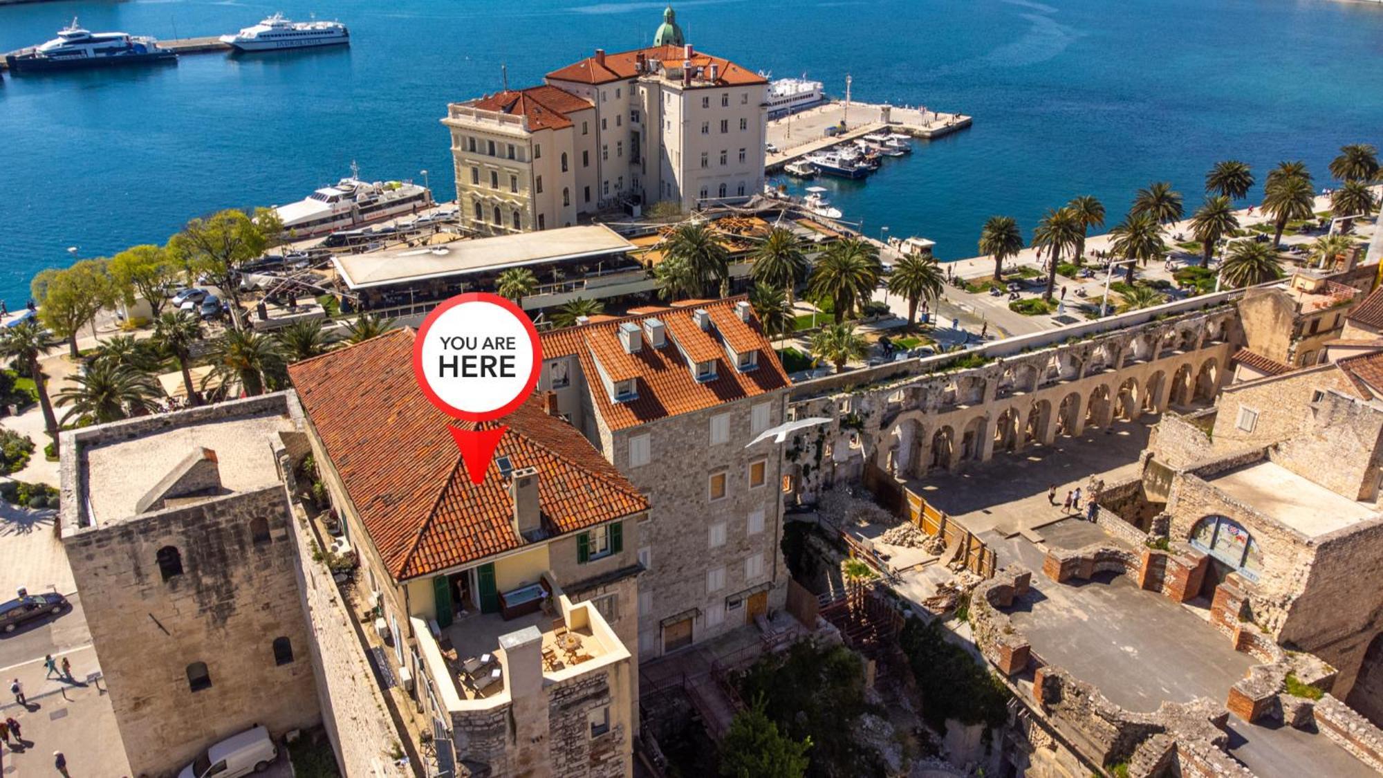 Terazza Grande In Diocletian Tower Apartment Split Ngoại thất bức ảnh